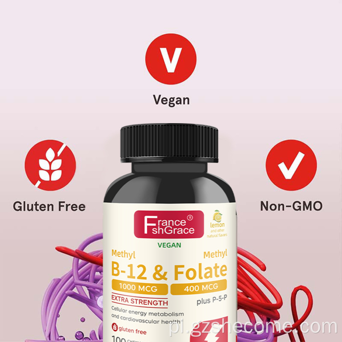 Shecome Methyl B12 Folian Tabletki Energia Wsparcie serca